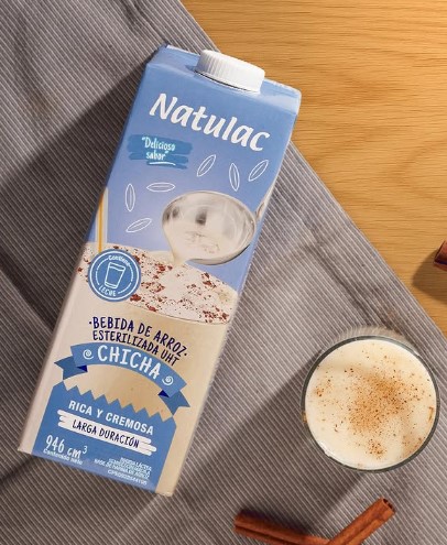 Chicha cremosa Natulac con sabor a canela y vainilla