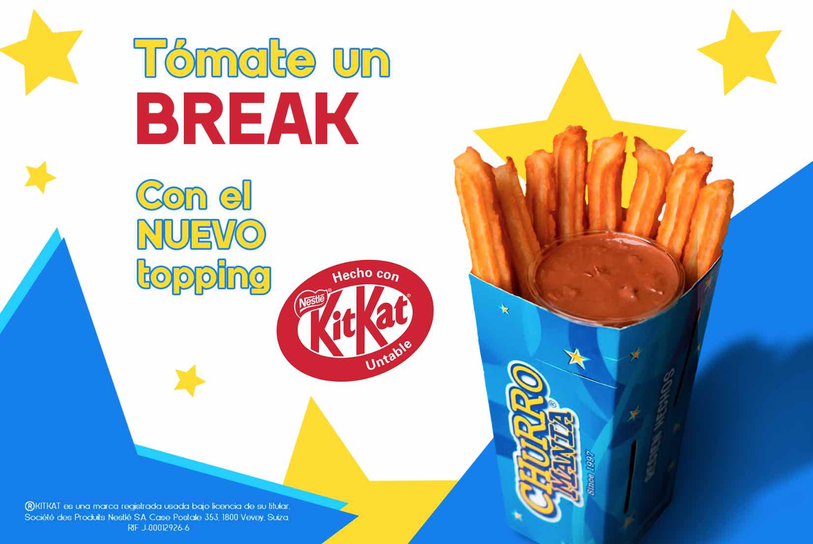 Churros con Kitkat experiencia unica en postres