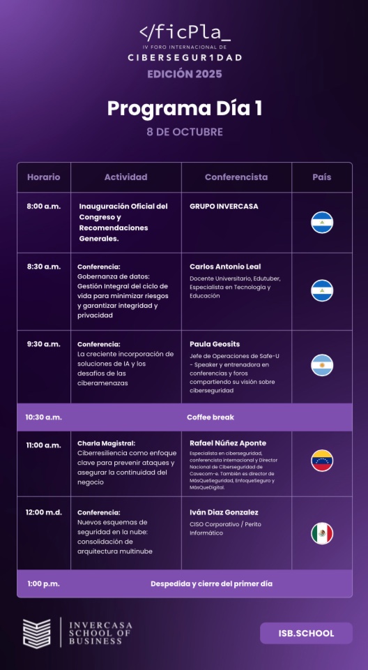 FICPLA 2025 reunira lideres empresariales y especialistas en seguridad digital